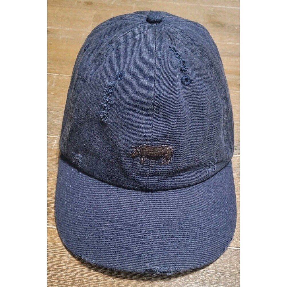 San Diego Zoo & Safari Park Rhino Logo Distressed Strap Back Dad Hat Adjustable